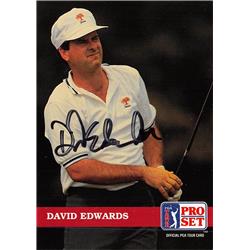 598159 David Edwards Autographed Golf Card - PGA Tour, Oklahoma State Cowboys, SC 1992 Pro Set - No.5