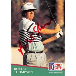 598198 Robert Thompson Autographed Golf Card - PGA Tour, Sam Houston State, SC 1991 Pro Set - No.18