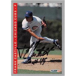 619630 Frank Castillo Autographed Baseball Card - Chicago Cubs 67 1993 Fleer - No.375