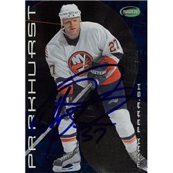 Mark Parrish autographed Hockey Card (New York Islanders, SC) 2001 Parkhurst #187 - Hockey Slabbed Autographed Cards