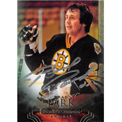 Brad Park Autographed Hockey Card - Boston Bruins 2011 Upper Deck Parkhurst Champions - No.54