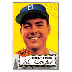 621453 John Rutherford Autographed Baseball Card - Brooklyn Dodgers 67 1995 Topps Archives - No.320 Ballpoint