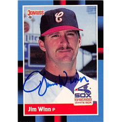 621663 Jim Winn Autographed Baseball Card - Chicago White Sox 1988 Donruss - No.409