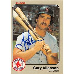 621854 Gary Allenson Autographed Baseball Card - Boston Red Sox 1983 Fleer - No.177