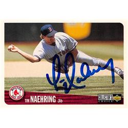 621867 Tim Naehring Autographed Baseball Card - Boston Red Sox 1996 Upper Deck CC - No.66