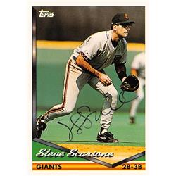 621971 Steve Scarsone Autographed Baseball Card - San Francisco Giants 1994 Topps - No.729