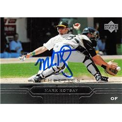 622152 Mark Kotsay Autographed Baseball Card - Oakland Athletics 2005 Upper Deck - No.146