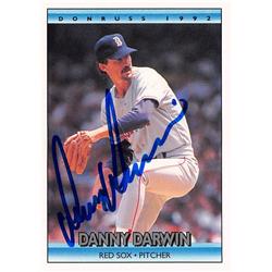 626283 Danny Darwin Autographed Baseball Card - Boston Red Sox 1992 Donruss - No.87