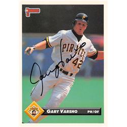626357 Gary Varsho Autographed Baseball Card - Pittsburgh Pirates 1993 Donruss - No.42