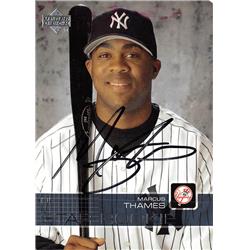626601 Marcus Thames Autographed Baseball Card - New York Yankees 2002 Upper Deck Star Rookie - No.20