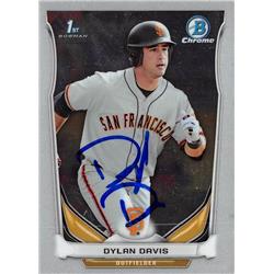 626605 Dylan Davis Autographed Baseball Card - San Francisco Giants 2014 Bowman Chrome 1st Rookie - No.CDP94