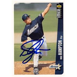 626729 Mike Hampton Autographed Baseball Card - Houston Astros 1996 Upper Deck - No.158