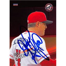 626801 Dick Schofield Autographed Baseball Card - Louisville Bats, Cincinnati Reds 2019 Choice - No.29