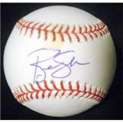 626898 Ben Sheets Autographed Baseball - condtion yellow spotting OMLB Mil Brewers All Star