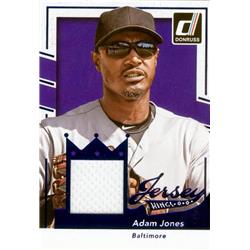 627077 Adam Jones Player Worn Jersey Patch Baseball Card - Baltimore Orioles 2016 Donruss Jersey Kings - No.JKAJ