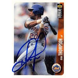 637501 Ryan Thompson Autographed Baseball Card - New York Mets 1996 Upper Deck - No.623