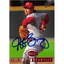 637594 Jeff Brantley Autographed Baseball Card - Cincinnati Reds 1995 Fleer Ultra - No.142