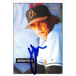 637636 Hayden Penn Autographed Baseball Card - Baltimore Orioles 2005 Bowman Heritage First Year Rookie - No.203