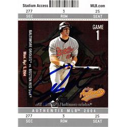 637652 Jay Gibbons Autographed Baseball Card - Baltimore Orioles 2004 Fleer Authentix - No.12