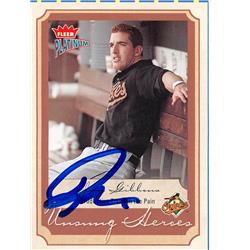 637657 Jay Gibbons Autographed Baseball Card - Baltimore Orioles 2003 Fleer Platinum - No.213