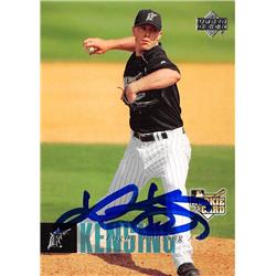 637753 Logan Kensing Autographed Baseball Card - Florida Marlins 2006 Upper Deck - No.622