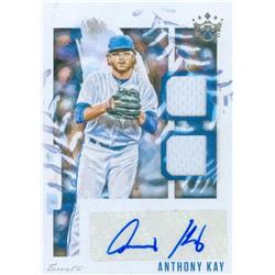 637931 Anthony Kay Autographed Player Worn Jersey Patch Baseball Card - Toronto Blue Jays 2020 Panini Diamond Kings - No.DKMSAK