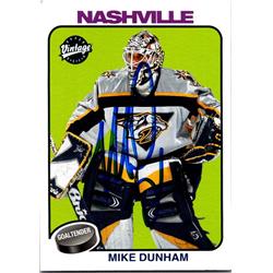 Mike Dunham Autographed Hockey Card - Nashville Predators, FT 2001 Upper Deck Vintage - No.141