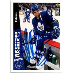 652134 Dimitri Yushkevich Autographed Hockey Card - Toronto Maple Leafs, FT 1996 Upper Deck - No.263
