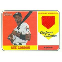 652797 Dee Gordon Player Worn Jersey Patch Baseball Card - Miami Marlins 2018 Topps Heritage Clubhouse Collection - No.CCRDG -  Autograph Warehouse