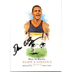 652923 Dan OBrien Autographed Trading Card - Track & Field, Decathlon Champion, SC 2007 Topps Allen & Ginters - No.316