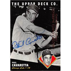 653388 Phil Cavarretta Autographed Baseball Card - Chicago Cubs 1994 Upper Deck Heroes of Baseball - No.46 Gold