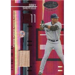 653526 Gary Sheffield Player Used Bat Patch Baseball Card - New York Yankees 2005 Leaf Certified Materials Refractor - No.45 LE 77-250