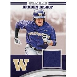653586 Braden Bishop Player Worn Jersey Patch Baseball Card - Washington Huskies 2016 Panini Team Collection - No.BBWA