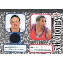 653674 Keith Van Horn Player Worn Jersey Patch Basketball Card - Utah Utes 2002 Fleer Tradition School Ties - No.KVH with Andre Miller
