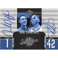 584876 Jerry Stackhouse & Jared Jeffries Autographed Basketball Card - Washington Wizards 2003 Upper Deck Dual Signatures - No.134