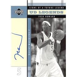 584877 Josh Howard Autographed Basketball Card - Dallas Mavericks 2004 Upper Deck UD Legends - No.FLJH