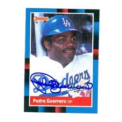 585546 Pedro Guerrero Autographed Baseball Card - Los Angeles Dodgers 1988 Donruss - No.278