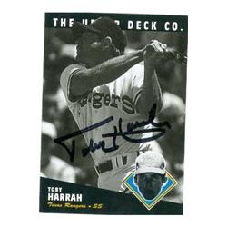 585647 Toby Harrah Autographed Baseball Card - 1994 Upper Deck Baseball Card - No.143 BAT Texas Rangers