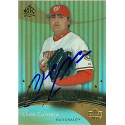 585967 Chad Cordero Autographed Baseball Card - Washington Nationals 2005 Upper Deck Reflections - No.132