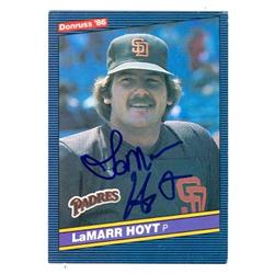 586001 Lamarr Hoyt Autographed Baseball Card - San Diego Padres 1986 Donruss - No.139