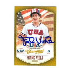586412 Frank Viola Autographed Baseball Card - Team USA Baseball Twins legend 2013 Panini USA Baseball - No.7