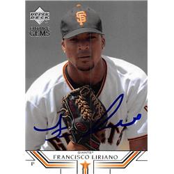 586520 Francisco Liriano Autographed Baseball Card - San Francisco Giants, Pittsburgh Pirates Star, FT 2002 Upper Deck Future Gems - No.25
