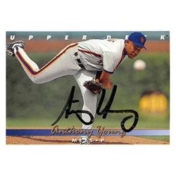 586666 Anthony Young Autographed Baseball Card - New York Mets 67 1993 Upper Deck - No.71