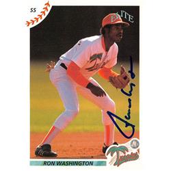 586965 Ron Washington Autographed Baseball Card - 1990 Elite Senior League - No.31 West Palm Beach Tropics 67 -  Autograph Warehouse