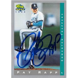 Pat Rapp autographed baseball card 1993 Classic Best #247 (Edmonton Trappers FL Marlins Minor League 67) - Baseball Slabbed Autographed Cards