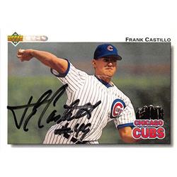 619627 Frank Castillo Autographed Baseball Card - Chicago Cubs 67 1992 Upper Deck - No.526