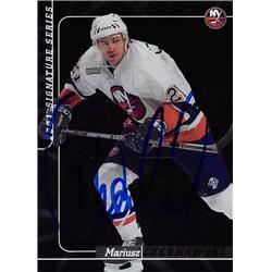 619690 Mariusz Czerkawski Autographed Hockey Card - New York Islanders, SC 2000 In the Game - No.86