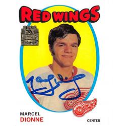 Marcel Dionne autographed Hockey Card (Detroit Red Wings) 2002 Topps O-Pee-Chee Archives Reprint #27 - Hockey Slabbed Autographed Cards