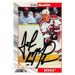 620041 John MacLean Autographed Hockey Card - New Jersey Devils 1992 Score - No.30