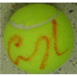 Anna Kournikova Autographed Tennis Ball - Multi-Color - 3 lbs - Includes Display Cube
